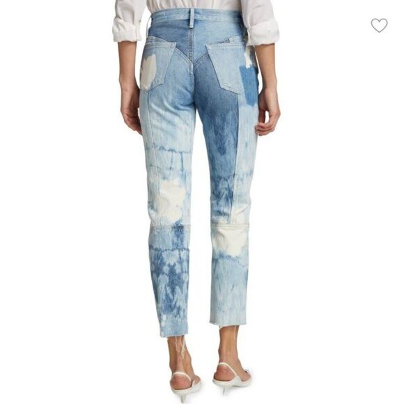 New Frame Le Original Bleached High Waist Straight Leg Jeans in Fresco size 26 - Picture 3 of 15